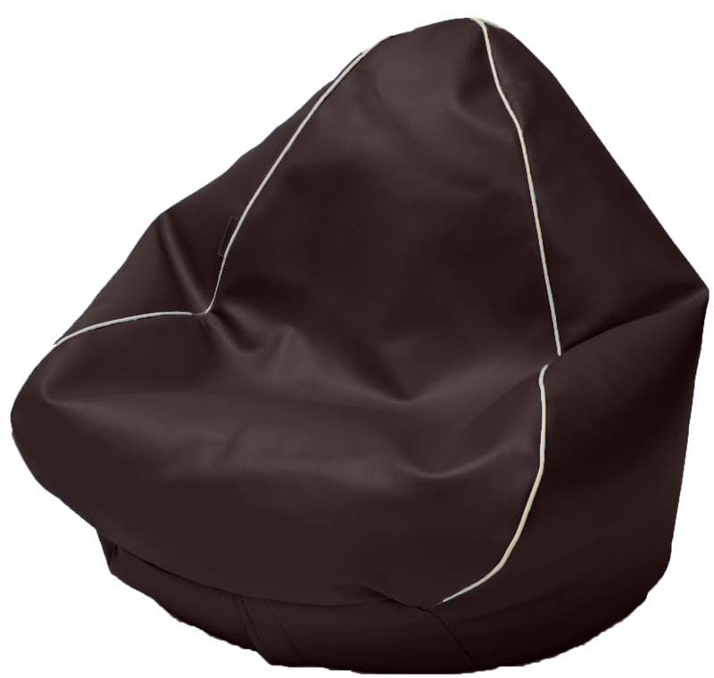 Retro Vinyl Bean Bag in Chocolate Brown