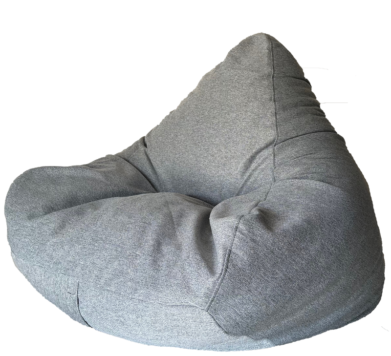 Tweed Series Bean Bag in Light Grey Marle