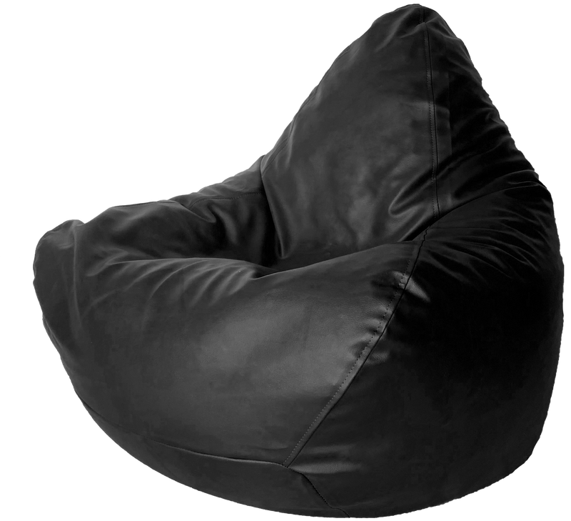 Sale Classic Vinyl Profile Viva Leather Look Bean Bag in Black