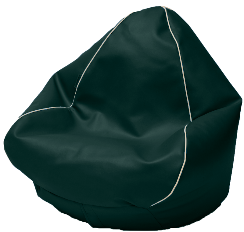 Kids Retro Vinyl Bean Bag in Forest Green - 1 to 4 Years old