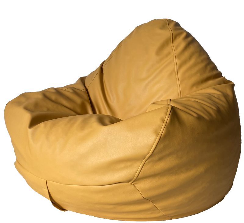 Sale Classic Vinyl Bean Bag In Mustard Yellow