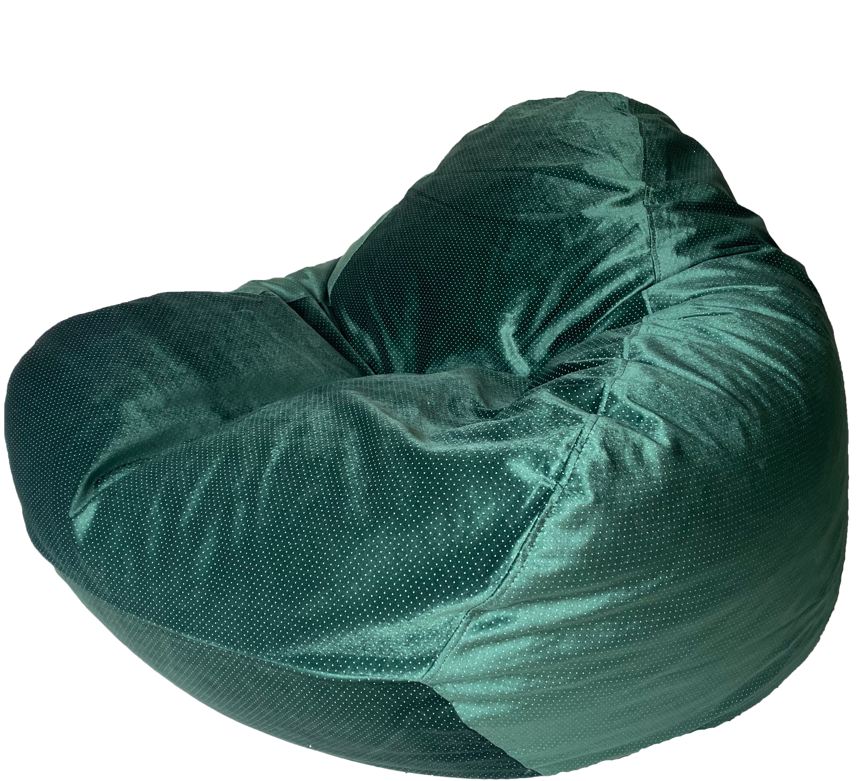 Velvet green bean bag sales