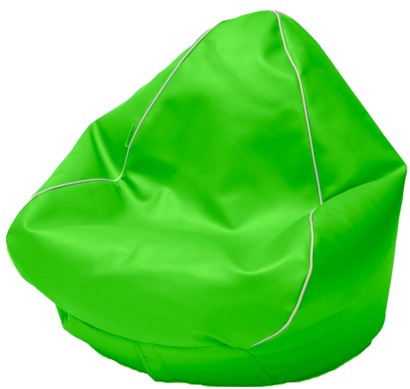 Kids Retro Vinyl Bean Bag in Lime Green - 1 to 4 Years old