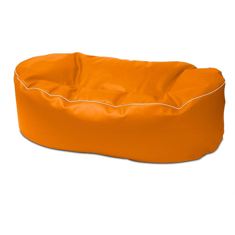 Retro 2 Metre Vinyl Couch in Orange