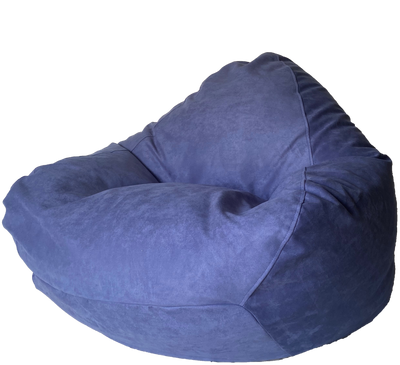 Super Suede Soft Bean Bag in Denim Blue