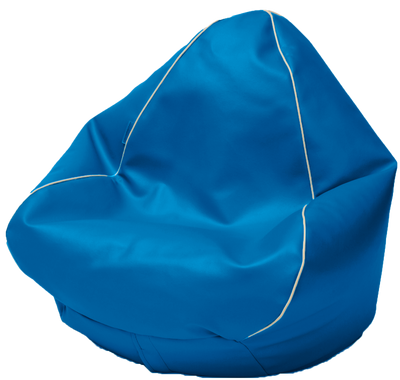Retro Vinyl Bean Bag in Azure Blue