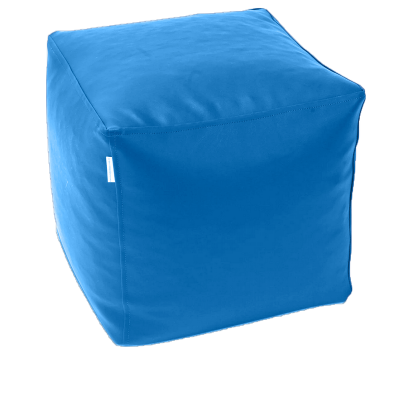 Classic Cube Vinyl Austex Ottoman in Assorted Colours