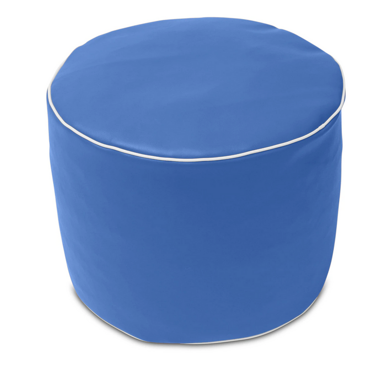 Retro Vinyl Round Ottoman in Assorted Colours