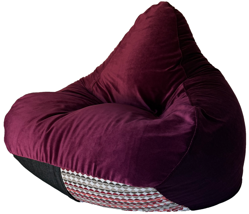 Warwick Jester Velvet Bag In Burgandy Red