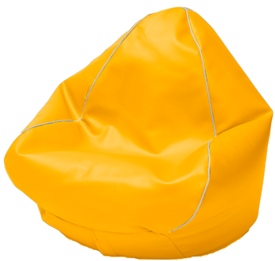 Retro Vinyl Bean Bag in Canary Yellow