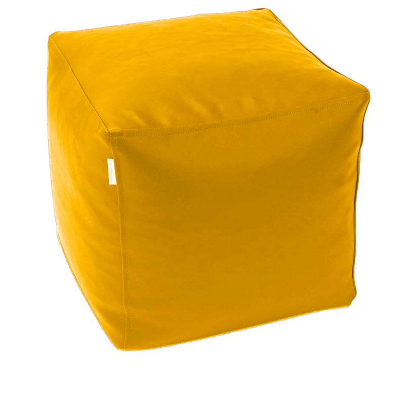 Classic Cube Vinyl Austex Ottoman in Assorted Colours
