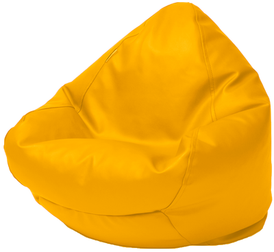 Classic Vinyl Bean Bag in Canary Yellow