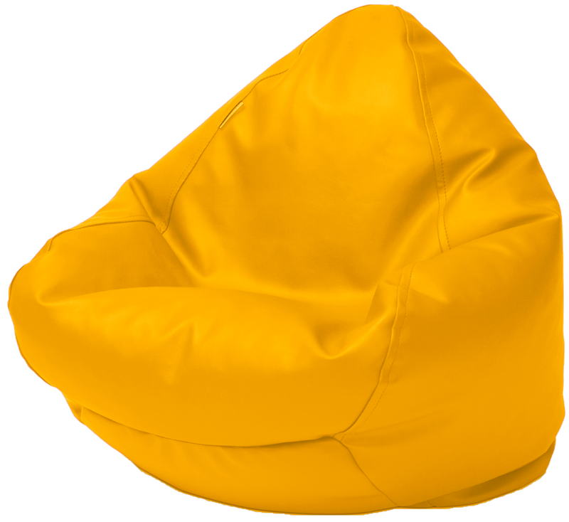 Classic Vinyl Bean Bag in Canary Yellow