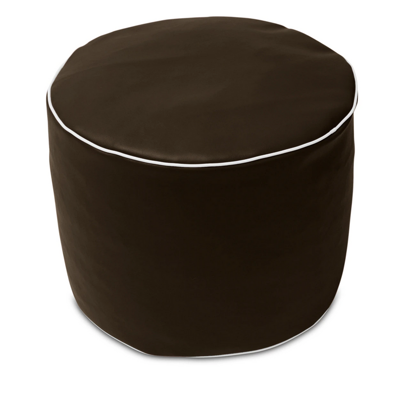 Retro Vinyl Round Ottoman in Assorted Colours