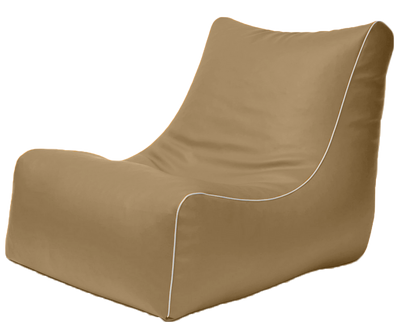 Retro Chill Chaser L-Shape Vinyl Austex Bean Bag Chair in Assorted Colours