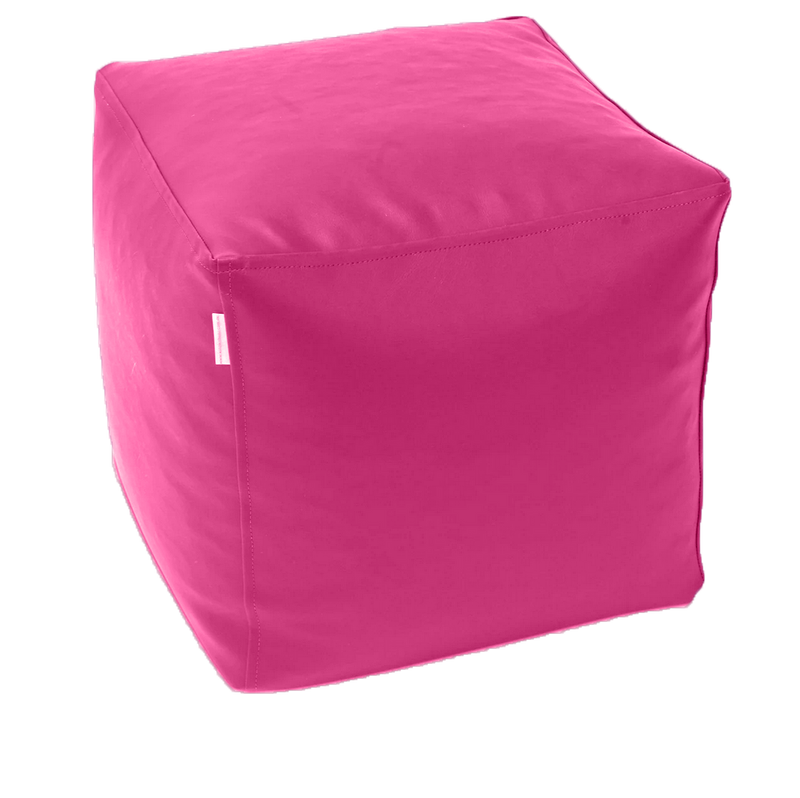 Classic Cube Vinyl Austex Ottoman in Assorted Colours