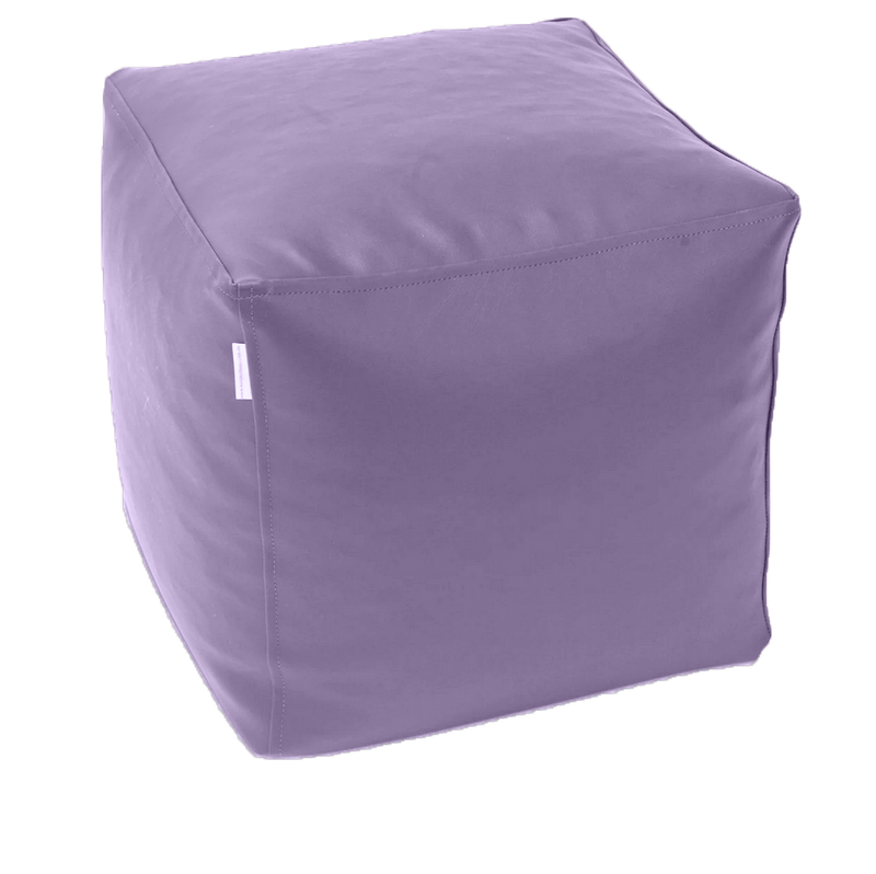 Classic Cube Vinyl Austex Ottoman in Assorted Colours