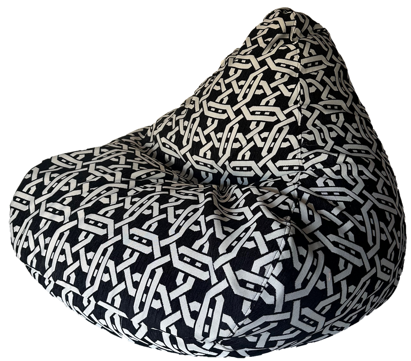Warwick Jacquard Links Bean Bag In Black