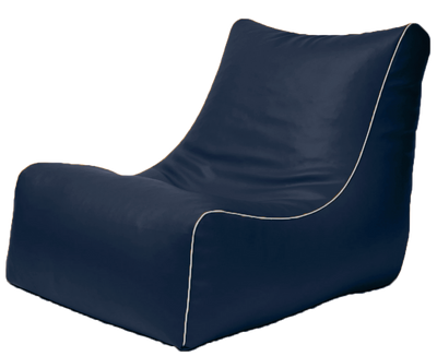 Retro Chill Chaser L-Shape Vinyl Austex Bean Bag Chair in Assorted Colours