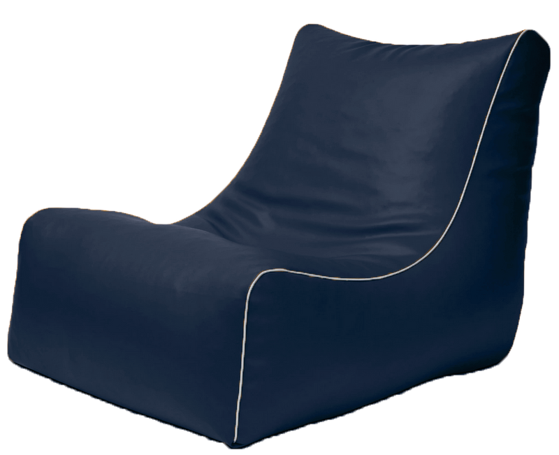 Retro Chill Chaser L-Shape Vinyl Austex Bean Bag Chair in Assorted Colours