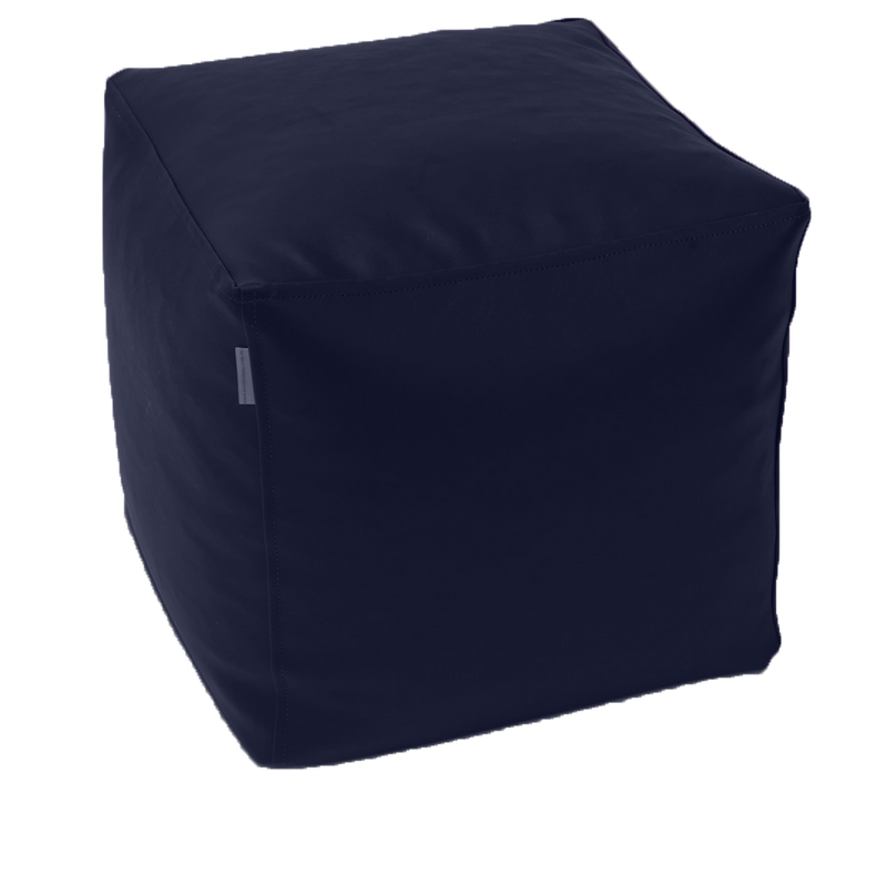 Classic Cube Vinyl Austex Ottoman in Assorted Colours