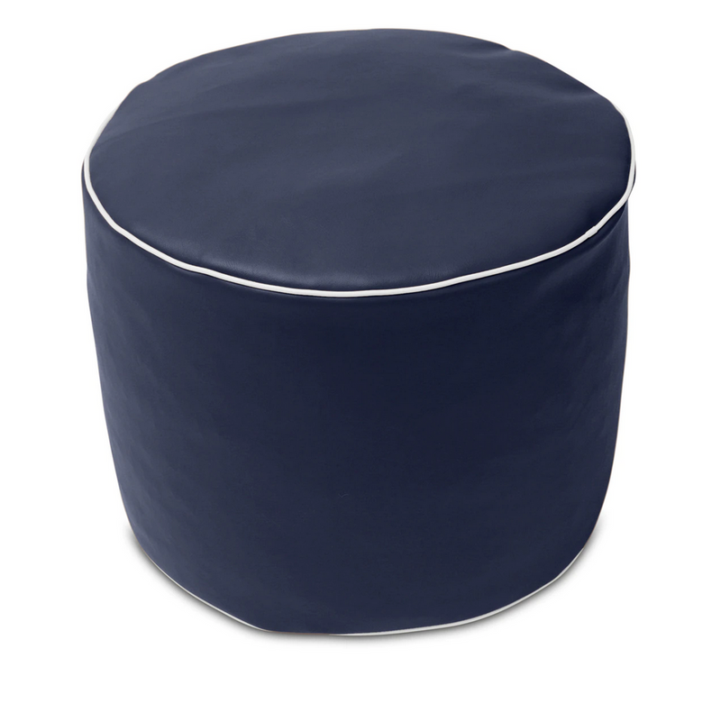 Retro Vinyl Austex Round Ottoman in Assorted Colours