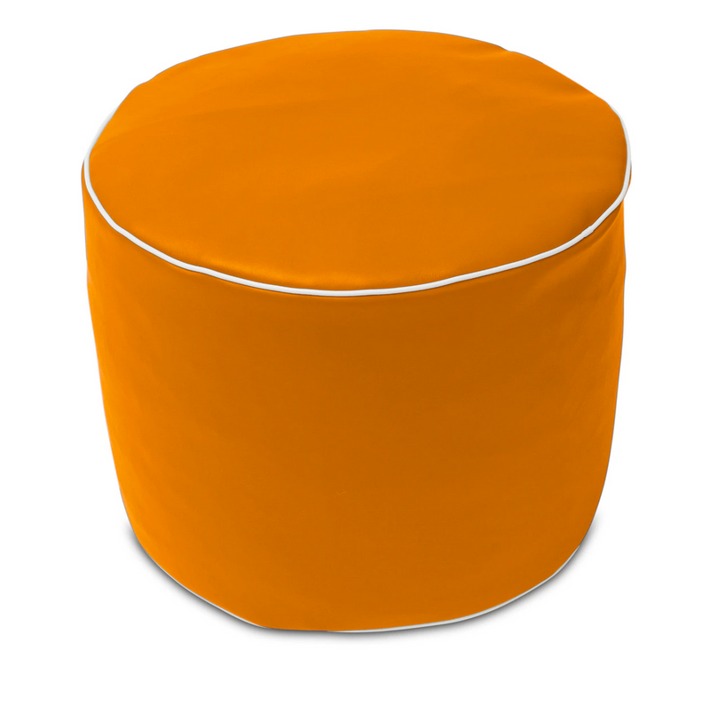 Retro Vinyl Austex Round Ottoman in Assorted Colours