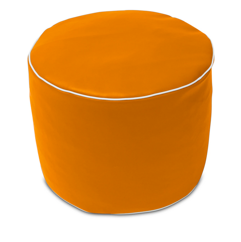 Retro Vinyl Round Ottoman in Assorted Colours