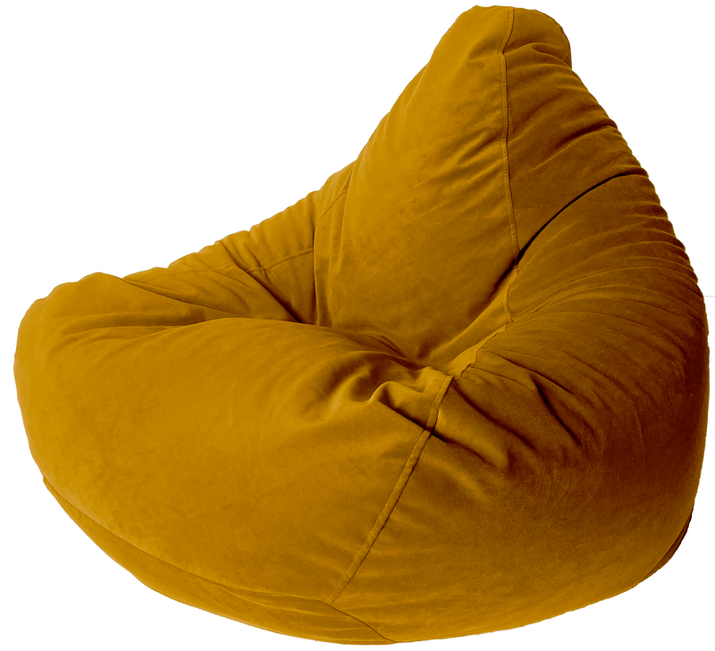 Warwick Plush Luxury Bean Bag In Tumeric Yellow