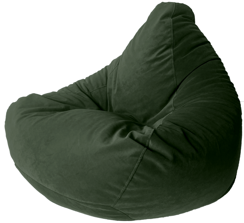 Warwick Plush Luxury Bean Bag In Forest Green