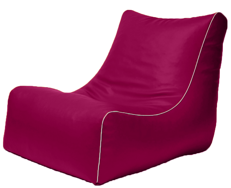 Retro L-Shape Vinyl Bean Bag in Primrose