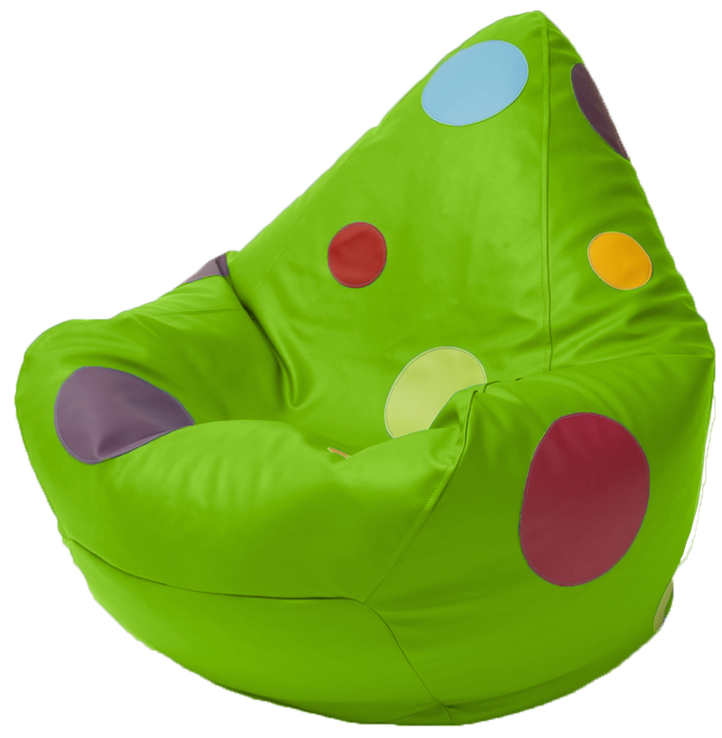 Spotty Bean Bag in Lime Green