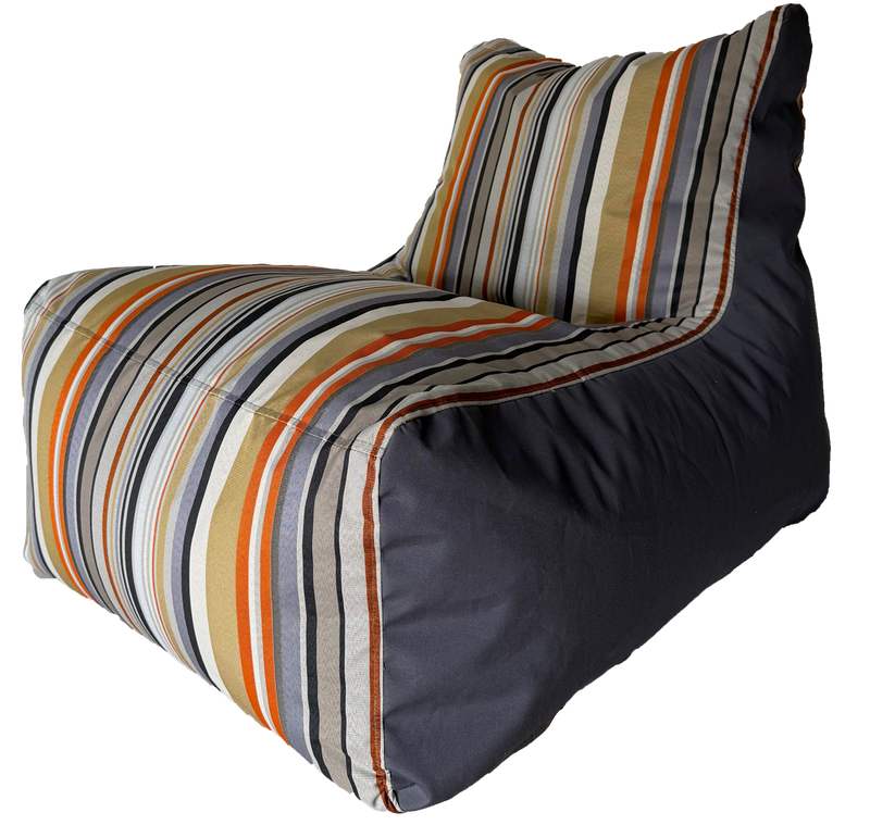 *NEW* Zircon Superior Stripe a Sun Chaser L-Shape Extra Wide Bean Bag Chair Outdoor in Assorted Colours