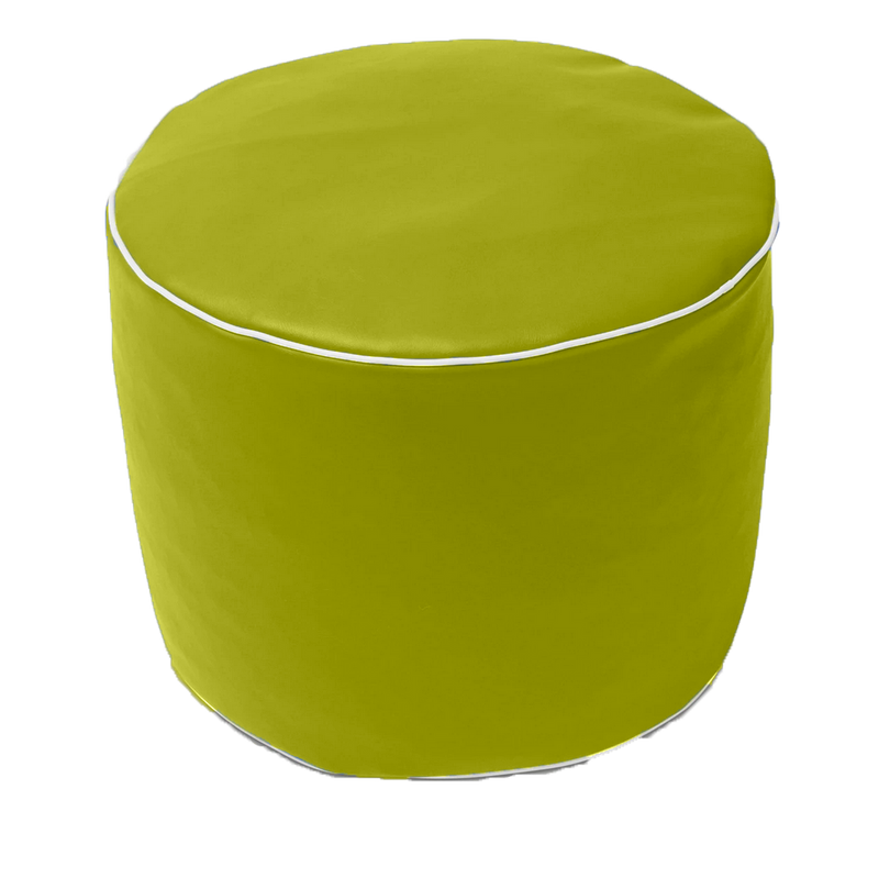 Retro Vinyl Austex Round Ottoman in Assorted Colours