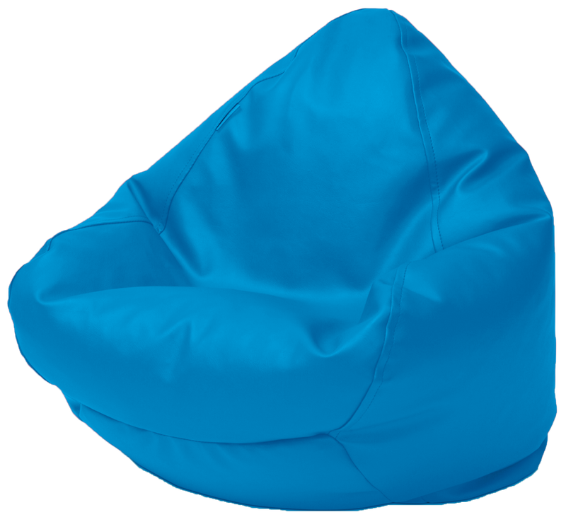 Kids Classic Vinyl Bean Bag in Azure Blue - 1 to 4 Years old