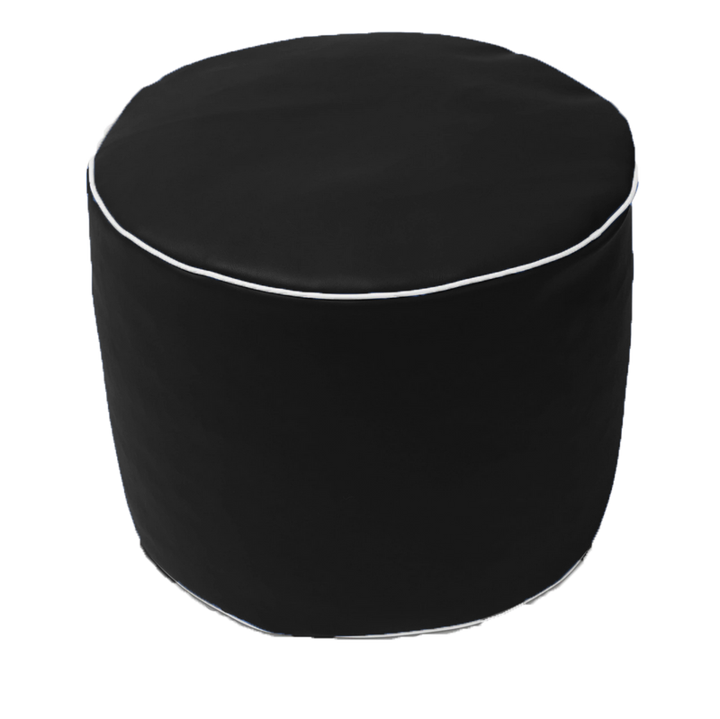 Retro Vinyl Round Ottoman in Assorted Colours