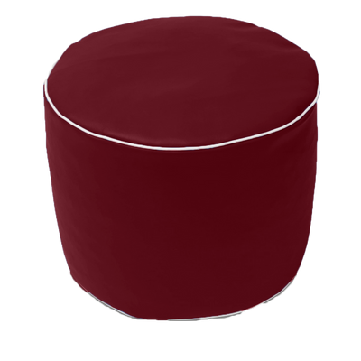 Retro Vinyl Round Ottoman in Assorted Colours