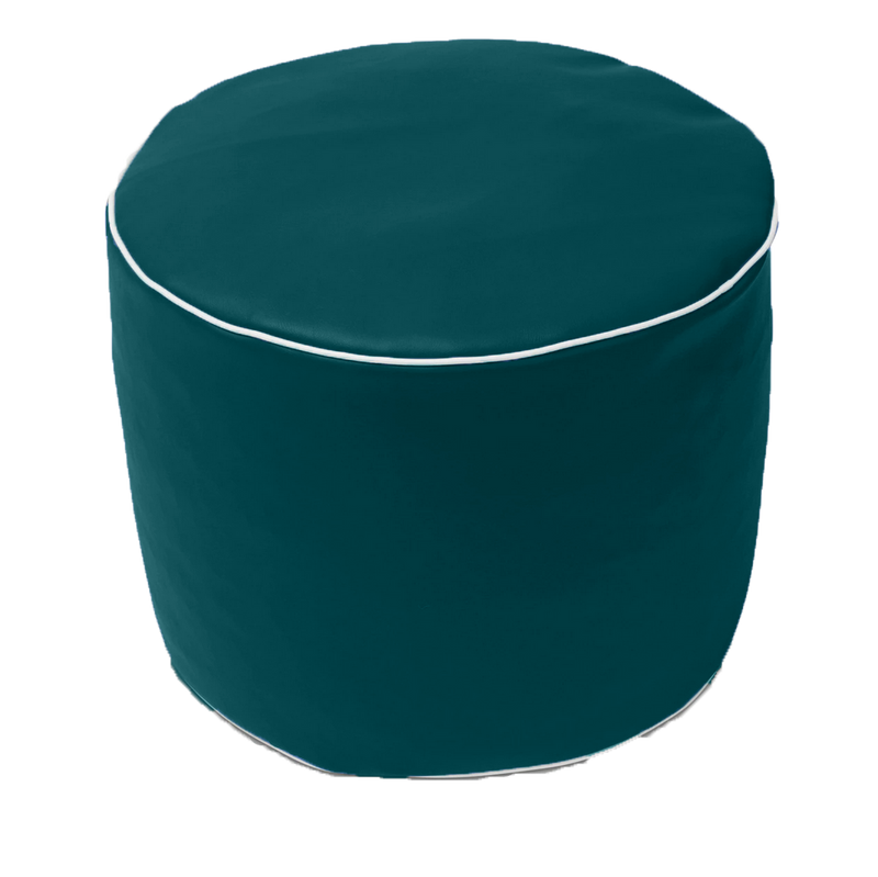 Retro Vinyl Round Ottoman in Assorted Colours