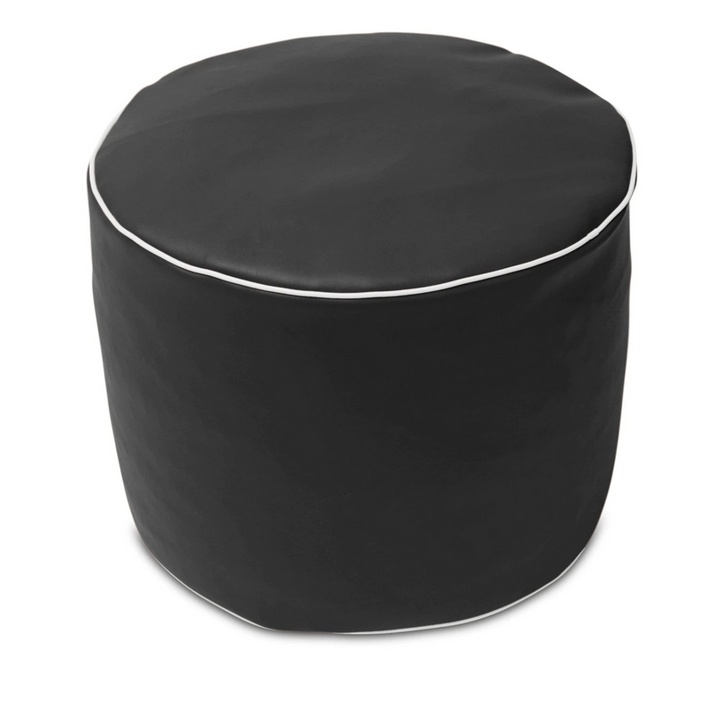 Retro Vinyl Round Ottoman in Assorted Colours