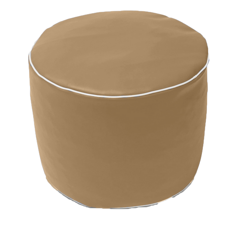 Retro Vinyl Round Ottoman in Assorted Colours