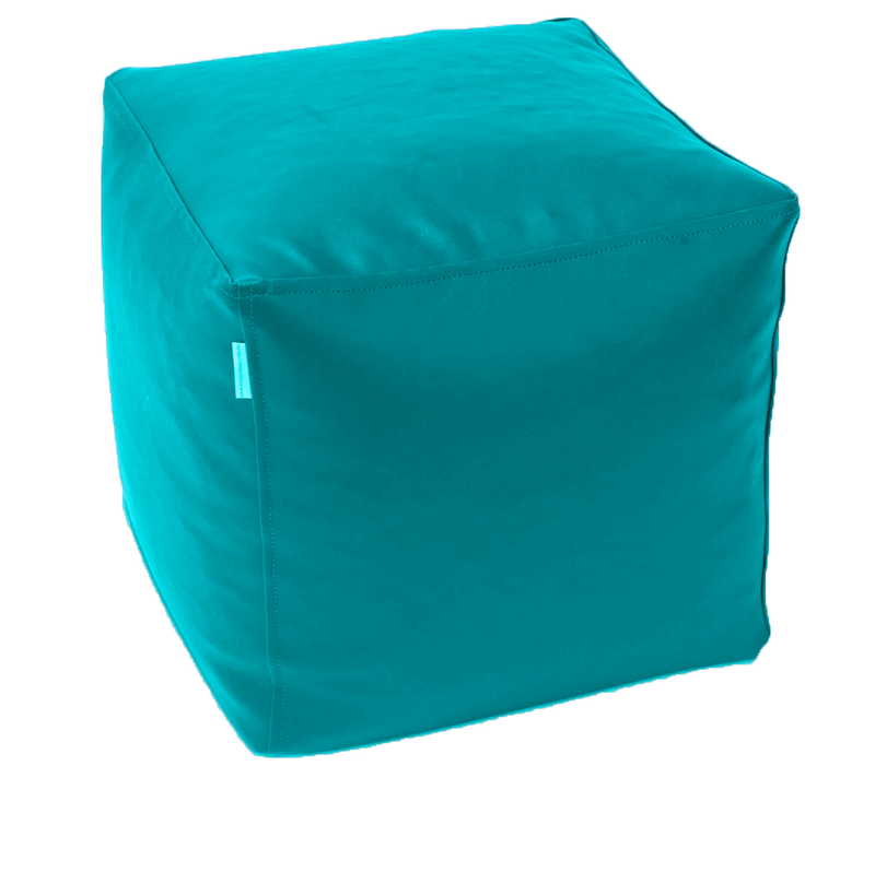 Classic Cube Vinyl Austex Ottoman in Assorted Colours
