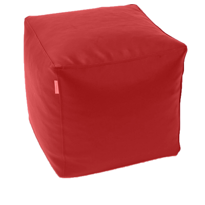 Classic Cube Vinyl Austex Ottoman in Assorted Colours