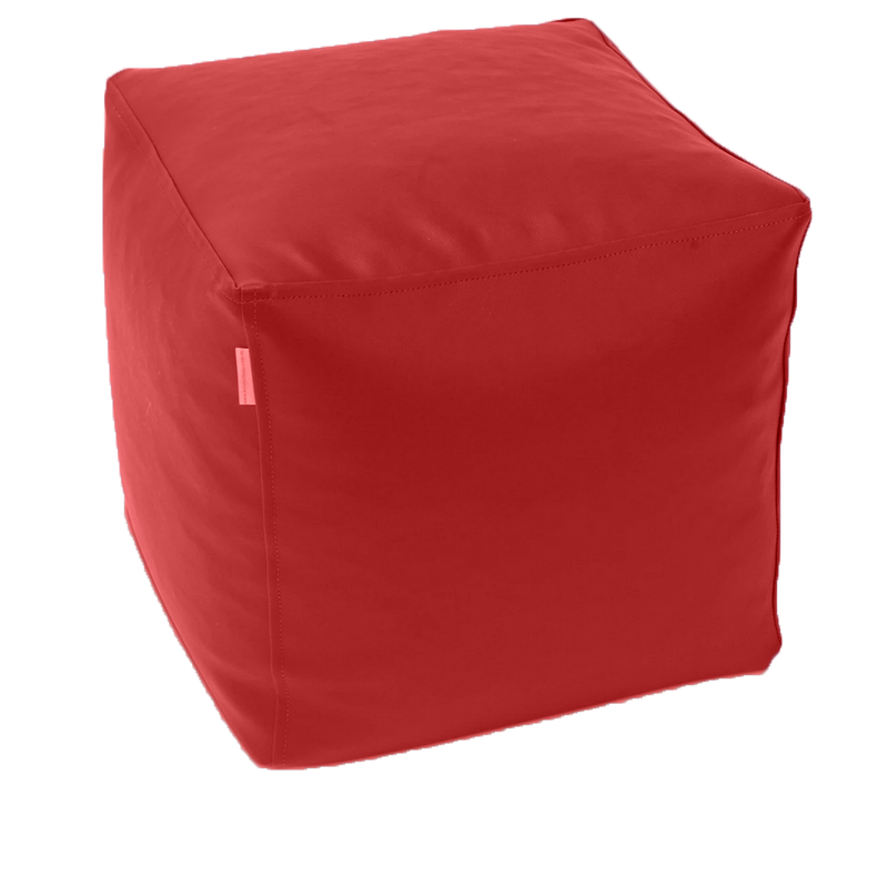 Classic Cube Vinyl Austex Ottoman in Assorted Colours