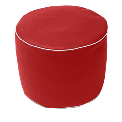 Retro Vinyl Round Ottoman in Assorted Colours