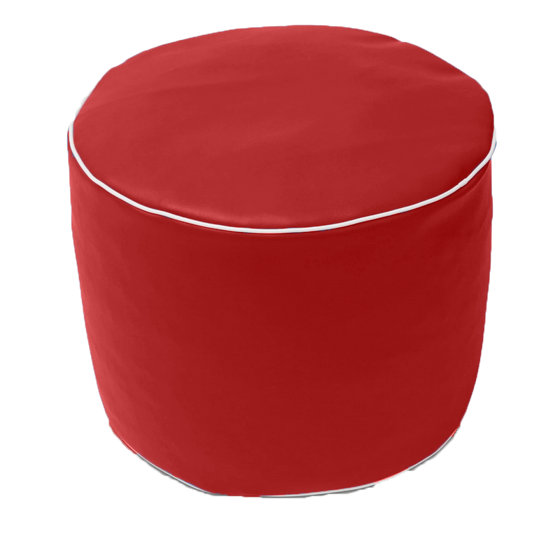 Retro Vinyl Austex Round Ottoman in Assorted Colours