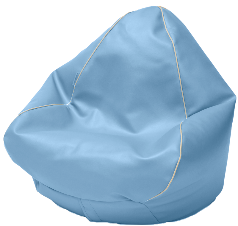 Retro Vinyl Bean Bag in Ice Blue