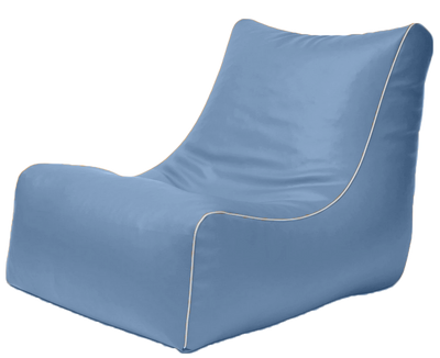 Retro Chill Chaser L-Shape Vinyl Austex Bean Bag Chair in Assorted Colours