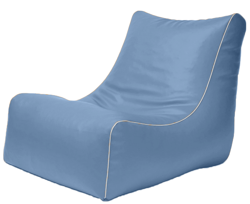 Retro Chill Chaser L-Shape Vinyl Austex Bean Bag Chair in Assorted Colours