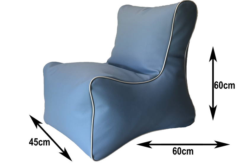Retro Toddler L-Shape Vinyl Austex Bean Bag Chair in Assorted Colours Ages 1-5
