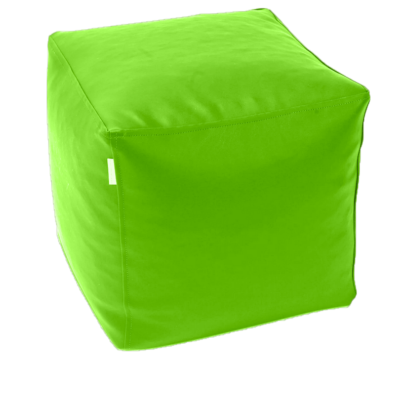 Classic Cube Vinyl Austex Ottoman in Assorted Colours